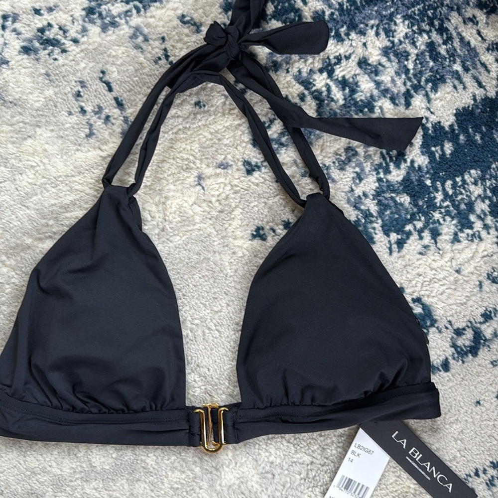 La Blanca halter bikini top